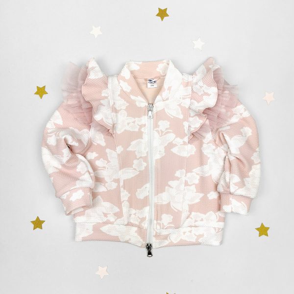 uebergangsjacke fruehling sommer pastel puder rosa mit rueschen jacke maedchen sendoro shop lollipop jaknica 1-2