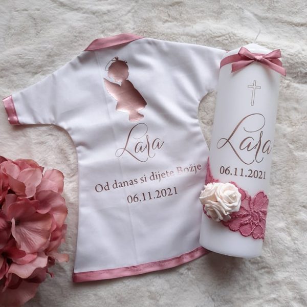 taufkerze personalisiert sendoro shop baby bling krsna svijeca kosuljica krstenje taufe taufaaufleger rosa weiss taufüberwurf