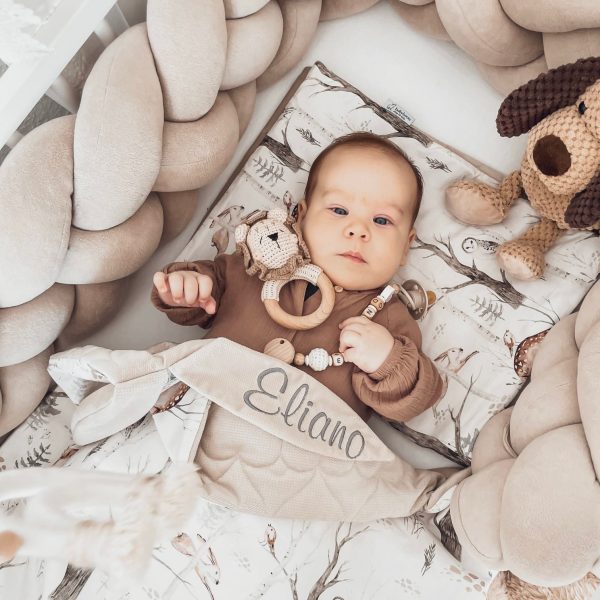 Personalisierte Decke bzw. Bettwäsche mit Hasen-Ohren für Babys & Kleinkindern Gajka Samt gesteppt & Premium Baumwolle-2