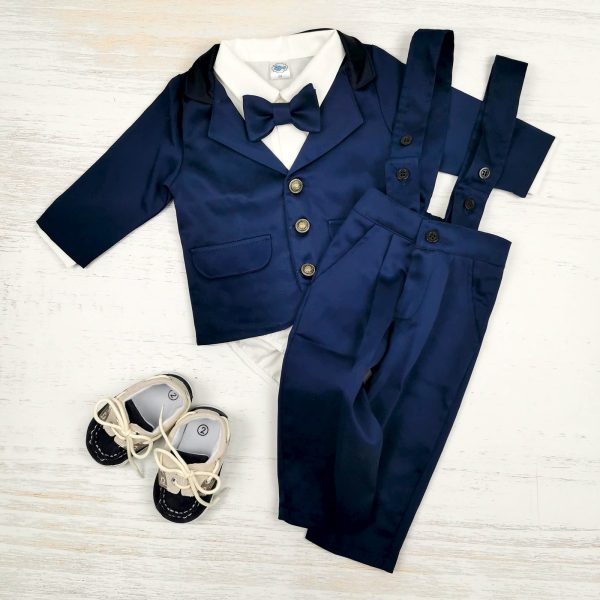 Babyanzug dunkelblau navy indigo sendoro shop krsno odijelo lollipop taufe taufanzug jungenanzug