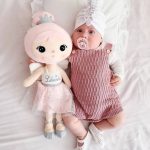 Personalisierte Stoffpuppe Metoo in voller Größe, ca. 50 cm, mit Namen 'Liliana' bestickt, ideales Geschenk für Kind