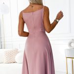 299-16 CHIARA elegantes Maxikleid mit Trägern - schmutzig rosa-5