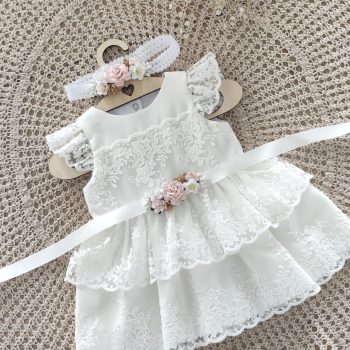 Festkleid weiß für Taufe Nastia Sendoro Shop sukienki milulove handmade made in EU hochwertig mädchen baby dress krsne haljinice-1